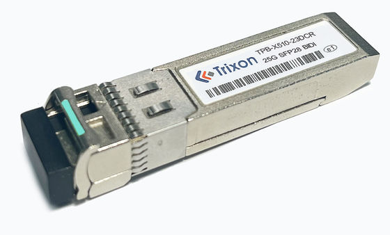 BIDI TX1270nm RX1310nm 25G SFP28 ट्रांससीवर 10 किमी दूरी के साथ TPB-X510-23DCR