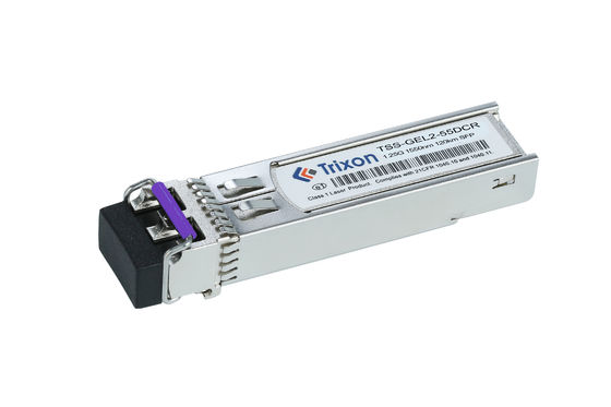 TSS-GEL2-55DCR 1.25G SFP 120km ट्रांससीवर -5°C ~ +70°C तापमान SMF फाइबर प्रकार 1550nm-DFB